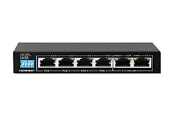 Hored AI106G Gigabit Poe Smart Switch met 6 poorten, 4 poorten, 802.3af, 802.3at, 48V, 60W, overdracht tot 250 meter, slimme functies