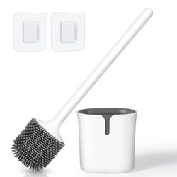 Blendura Escobillas de Baño, Escobilla Baño con Soporte, Escobilla WC Silicona, Toilet Brush Escobillas de Baño Limpieza Profunda para Baño