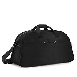 reisenthel Overnighter plus twist silver - extra grote slimme reis-/sporttas, waterafstotend, functioneel met veel binnen- en buitenvakken, zwart, Eén maat, Casual
