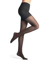 FALKE Rib Shaping 50 DEN W Ti semicoprenti con effetto modellante 1 pezzo, Collant Donna, Grigio Graphite 3146, S-M