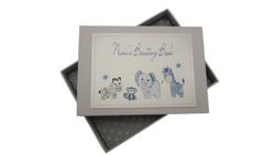 White Cotton Cards Nana's Boasting Book Tiny Photo Album Toys Range (Blue),12.5x17.5x2.5 cm