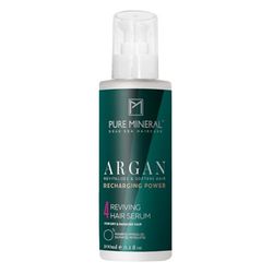 Pure Mineral - Argan Oil Hair Serum - Smooths & Protects Dry Hair - Enriched with Vitamin E - Sulfate-Free, Paraben-Free, Petrolatum-Free - 100ml