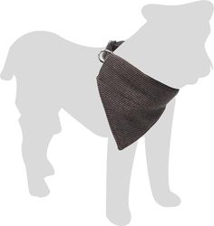 Hond Halsband met bandana Herbert Donkerbruin XS 25-40cm 15mm