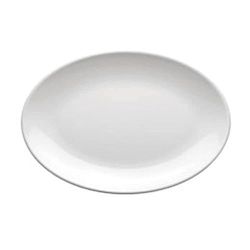 Garcia de pou Assiette Ovale 46X32 Cm Blanc Melanine - 12 unités