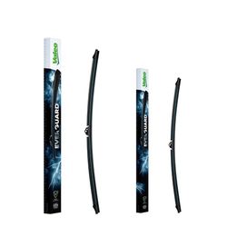 VALEO EVERGUARD - Premium - Un Kit di Spazzole Tergicristallo Flat Blade in Silicone VSF65 + VSF60 - Lunghezze: 650mm + 600mm - Anteriore (Confezione da 2)