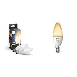 Philips Hue White Ambiance Smart Light Bulb Candle Triple Pack LED [GU10] with Bluetooth - 1100 Lumen. Works with Alexa, Google Assistant and Apple Homekit.
