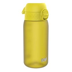 ION8 Vattenflaska För Barn, 350 ml/12 oz, Läcksäker, Lätt att Öppna, Säkert Lås, Diskmaskinssäker, BPA-fri, Bärhandtag, Enkel att Rengöra, Luktfri, Koldioxidneutral, Gul