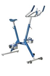 Aquabike Lanabike - Bicicletta d'acqua per piscina - Sella ergonomica - Sella ergonomica - Manubrio sportivo - Pedali antiscivolo - Impostazioni Click & Turn - Blu - Waterflex, grande, (WX-LANA-BL)