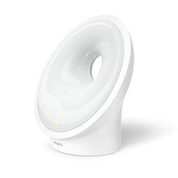 Philips Wake-up Light HF3651/01 Despertador de luz natural, várias luzes e sons, luz de meia-noite e rádio FM, com carregador móvel, plástico, branco, 12 x 19 x 19 cm, 1 kg