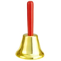 W WIDMANN MILANO Party Fashion- Bell, Color gold, red, One Size (Widmann S.r.l. 21131)