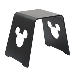 Disney Mickey Mouse Tabouret en Bois de Bouleau plaqué pour Enfants, Finition élégante, 52 x 40,5 x 45 cm (L x P x H), Noir