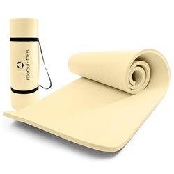 DoYourFitness x World Fitness | fitnessmatta "Yamuna" | 183 x 61 x 1,5 cm | ftalatfri och halkfri | Gymnastikmatta perfekt för yoga, pilates, fitness, utomhus på studion och hemma | Vit