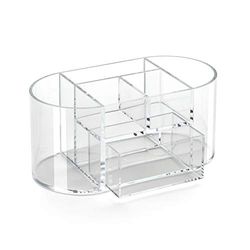 OSCO Organiseur de bureau en acrylique transparent avec tiroir