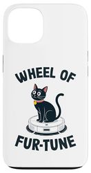 Wheel Of Fur-Tune Cat On Robot Vacuum Cleaner Cat Case for iPhone 13