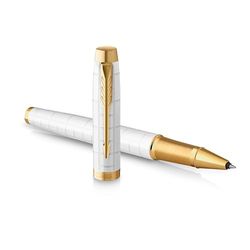 Pióro kulkowe Parker IM | Kolor Premium Pearl Lacquer ze złotym wykończeniem | Cienka końcówka z czarnym wkładem atramentowym | Ozdobne etui