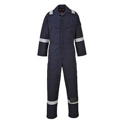 Portwest FR50 Macacão refletor resistente a chamas FR anti-estático à prova de arco 350 g azul-marinho, M
