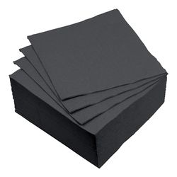Homéa, Set di 40 tovaglioli di carta vitaminica, 2 pieghe, 38 x 38 cm, colore: nero