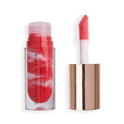 Makeup Revolution, Lip Swirl Ceramide Gloss, Lucidalabbra, Rosso Morso, 4,5 ml