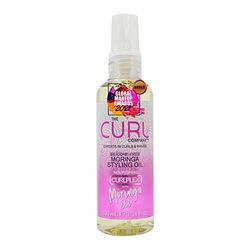 The Curl Company Huile coiffante de moringa sans silicone (100 ml) – Formulée avec de l'huile de moringa nourrissante. Les experts en boucles et ondulations. Lisse et nourrit les cheveux pour des