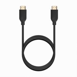 Watio Wave Câble HDMI - Câble HDMI v2.0 haute vitesse, 4K@60Hz, 18 Gbps, type A/M-A/M, noir, longueur 1,5 m, compatible HEC.