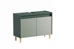 Schildmeyer Lovis 157033 - Mobile sottolavabo, colore: verde foresta/pistacchio, ca. 80 x 33 x 60,1 cm