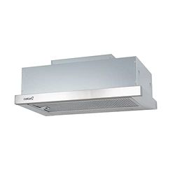 CATA Extrator de cozinha TFH 6630 x 6 níveis de extração painel de controlo tátil temporizador de desconexão automática e indicador de limpeza de filtros largura 60 cm cor Inox