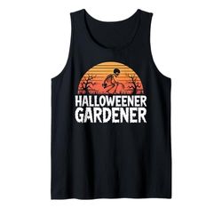 Halloweener Gardener Funny Skeleton Halloween Tank Top