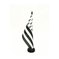 AZ flagga bretonflagga för bord 21 x 14 cm och plastbas och matta