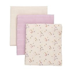 Pippi Pack of 3 Unisex Baby Cloth Nappies/Burp Cloth/Muslin Nappies, 70 x 70 cm