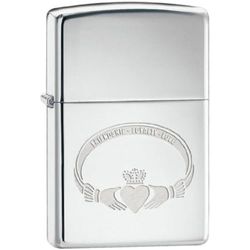 Zippo Windproof Lighter - Friendship, Loyalty, Love - High Polish Chrome, Laser - Refillable, Lifetime Use - Adjustable Flame - Gift Box - Metal - Made in USA