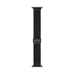 Fossil Pulsera compatible con Apple Watch, 42/44/45 mm - 22 mm Acero inoxidable negro, S420014