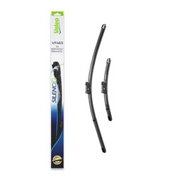 VALEO Piaçaba silencioso - VF463 - kit de alto desempenho, visibilidade superior na estrada, instalação fácil, folhas rasas originais de 650 mm, 350 mm, dianteiras, conjunto de 2 escovas - 574663