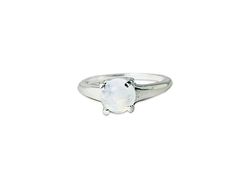 Anello Moonstone rotondo, anello in argento sterling 925, anello fatto a mano, anello Moonstone arcobaleno, anello Birthstone (24)