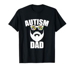 Autism Dad Occhiali da sole Barba Autismo Consapevolezza Maglietta