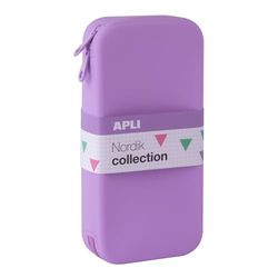 APLI 20412 siliconen etui XL, plat, nordiek, lila