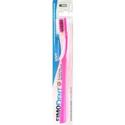 Fimodent Brosse à dents Soft avec système de protection des gencives et des dents - Équipée de poils 3980 UltraX de dureté souple, doux pour les gencives et l'émail - Couleur Rose