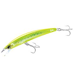 Yo-Zuri Crystal 3D Minnow Leurre Flottant, F1145 GHCS, Chartreuse Silver, 1/2"