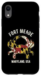 Coque pour iPhone XR Fort Meade Maryland USA Crabe Design vintage vieilli