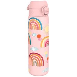 ION8 Butelka na Wodę ze Lekki Stali, 600 ml/20 oz, Nieocieplany, Szczelna, Łatwe Otwieranie, Bezpieczny Zamek, Można Myć w Zmywarce, Higieniczne Pokrycie, Składany Uchwyt, Tęcze