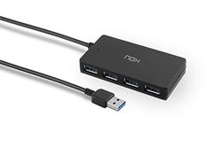 NOX XTREME PRODUCTS USB HUB ONE -NXLITEHUBONE- USB 3.0, 4 puertos USB, Windows XP/Vista/7/8/10; Mac OS 10.x; Linux, Color negro