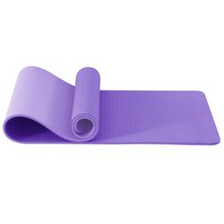 Good Nite yogamatta träningsmattor träning pilates fitnessmatta för kvinnor män halkfri tjock 10 mm högdensitet gymnastikmattor med bärrem Tpe 183 x 61 x 1 cm (mörklila/ljuslila)