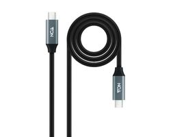 Watio Wave Câble USB 3.2 Gen2x2 de 0,5 m, 20 Gbps, 5 A, 100 W, type C vers type C, noir, idéal pour des transferts rapides et une charge efficace