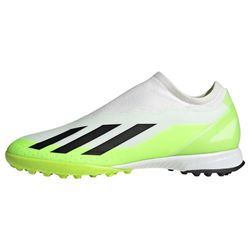 adidas Herr X Crazyfast.3 snörlösa fotbollsskor torvskor, Ftwr vit kärna svart Lucid citron, 39 1/3 EU