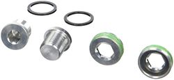 GXP aluminium crankbout met ingebouwde extractor, M15/M22 draad, zilver