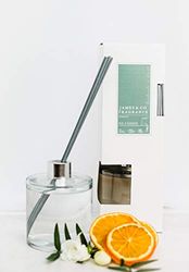 James & Co No.5 Green (Cotton Flower, Orange Blossom & Thistle) 300ml Home Fragrance Reed Diffuser Set