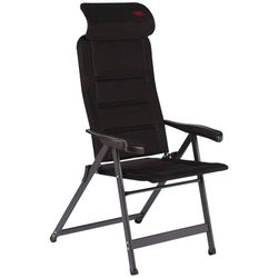 Crespo Sedia da giardino AP 240 Air Deluxe Compact, da campeggio, pieghevole, in alluminio, colore nero