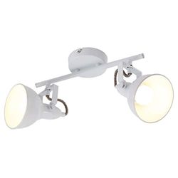 BRILONER - Candeeiro de teto, design retro/vintage, iluminação de sala de estar, casa, 2 x E14, 40 W, candeeiro de teto, holofotes LED interior teto, candeeiros de teto quarto, 55,4 x 10 x 18,1 cm,