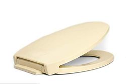 Centoco 1700SC-106 - Asiento de inodoro alargado de plástico con cierre de seguridad, modelo de lujo, resistente residencial, hueso