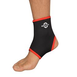 NIVIA Orthopedic Slip-in Ankle Support (Black/Red, Size - Large) | Material - Neoprene/Polyester | Pain Relief, Gym, Sports, Exercise, Workout, Cycling