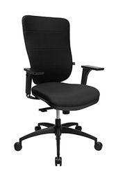 Topstar Soft Pro 100 krzesło biurowe, z regulacją wysokości podłokietników, materiałowe, czarne, 59 x 56 x 120 cm